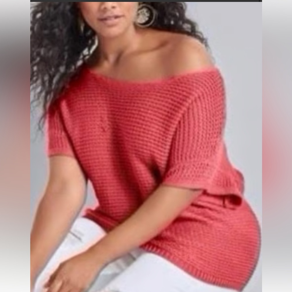 Women's Coral Knit Sweater NWT size 1X
